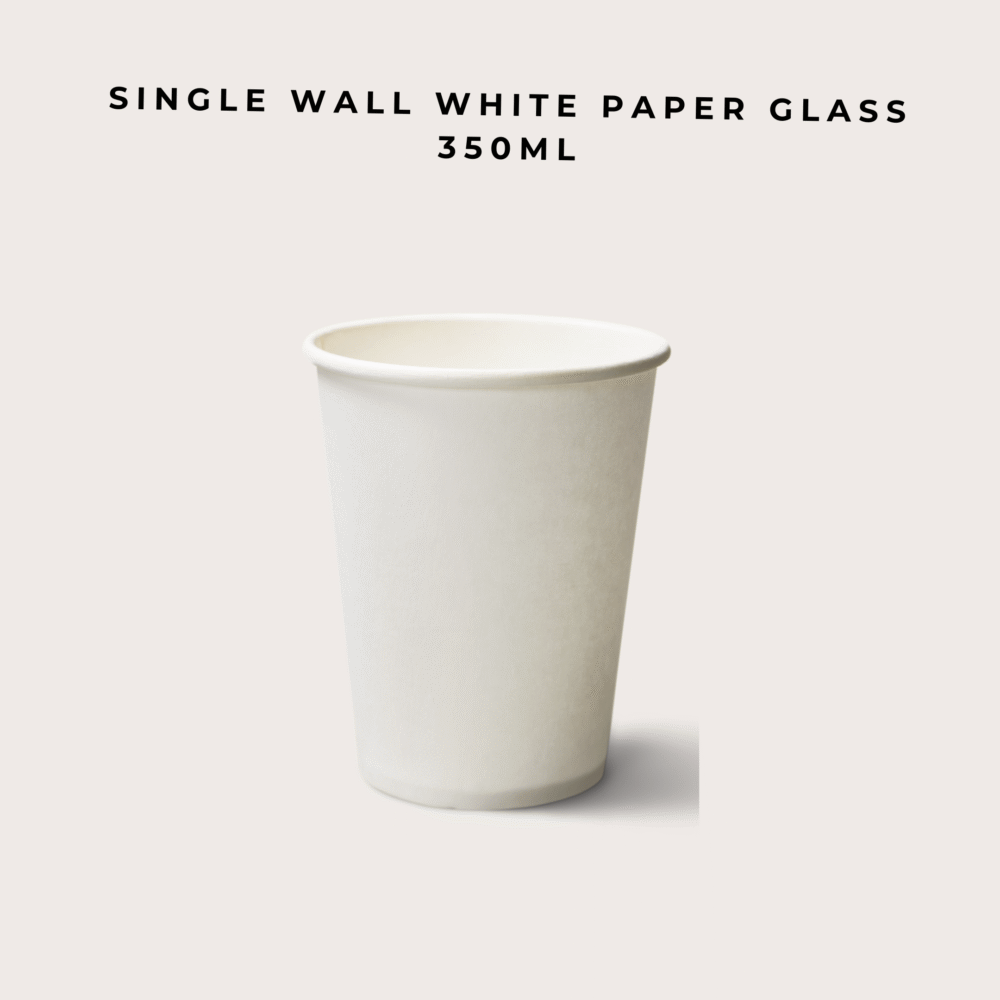 SINGLE WALL WHITE PAPER CUP 350ml