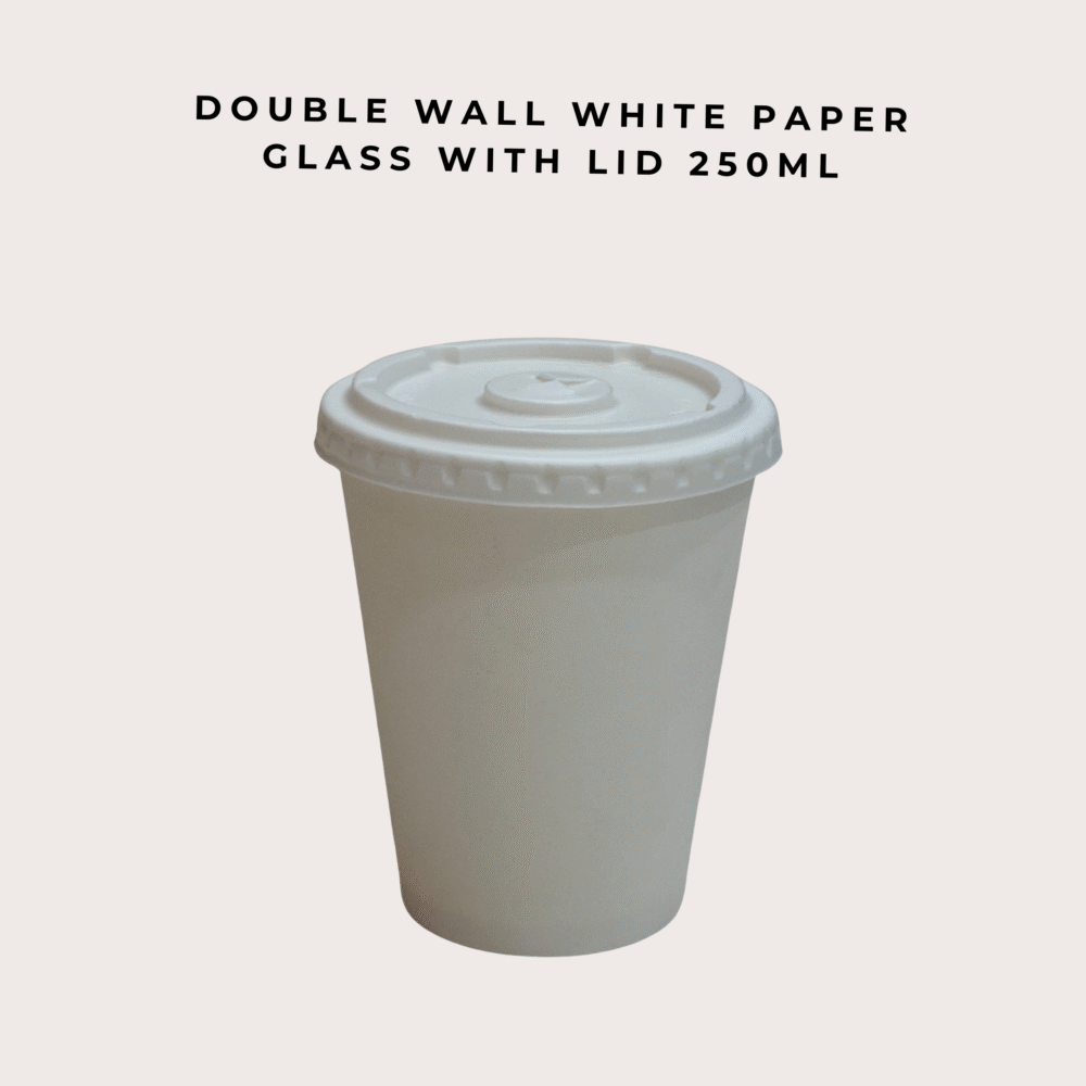 DOUBLE WALL WHITE PAPER CUP 250ml