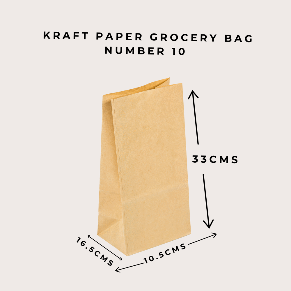 KRAFT PAPER GROCERY BAG - NUMBER 10